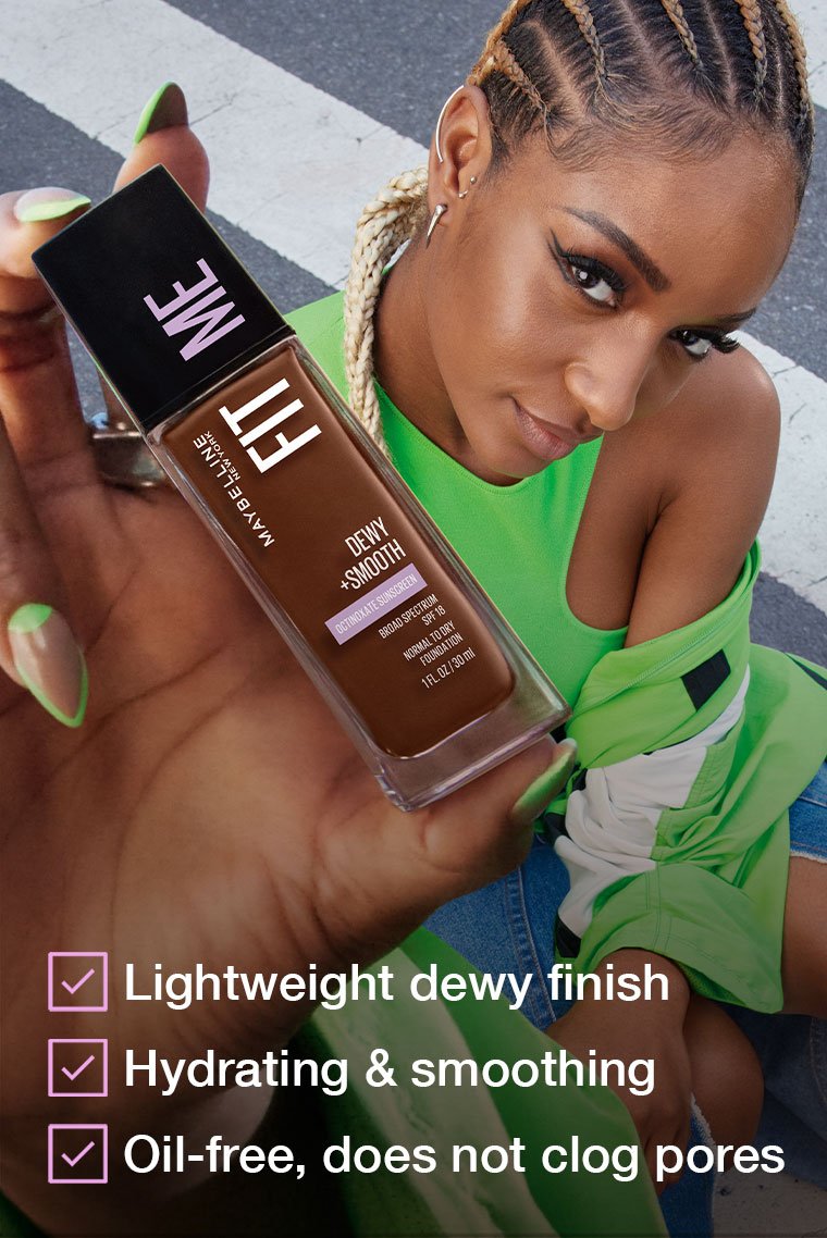 Fit Me® Dewy + Smooth Liquid Foundation Makeup Gallery