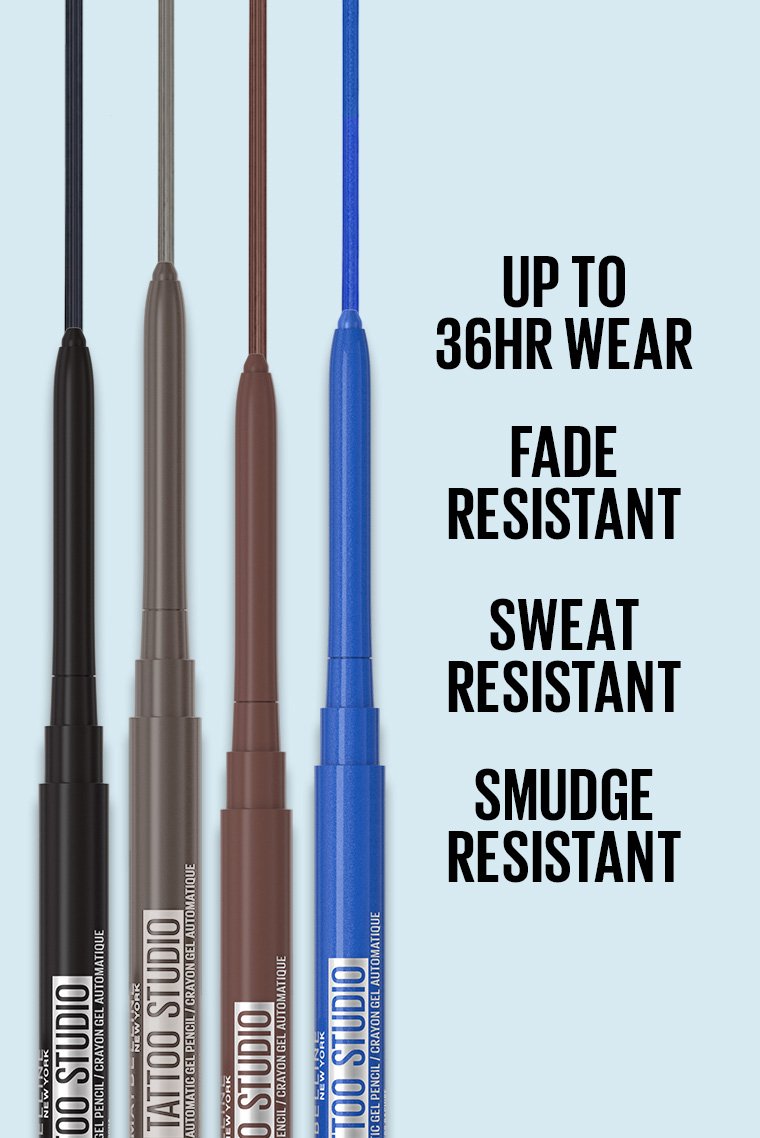 TATTOO STUDIO® AUTOMATIC GEL PENCIL EYELINER EYE MAKEUP Gallery