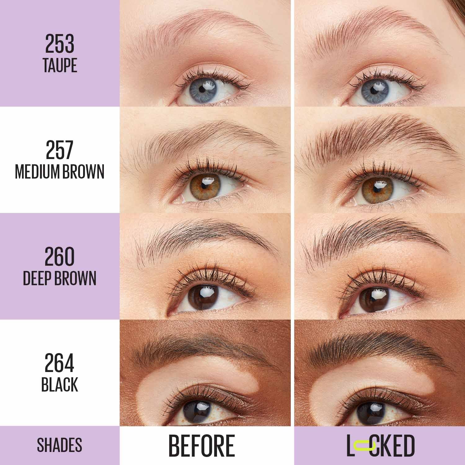 Super Lock™ Brow Glue Clear & Tinted Eyebrow Gel Gallery